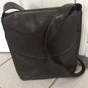 BROWN Leather Saddle Bag.    OS